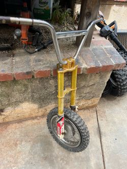 Honda xr50 forks with BBR clamp and BBR tall bars