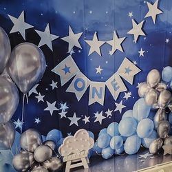 1year Old Party Background 