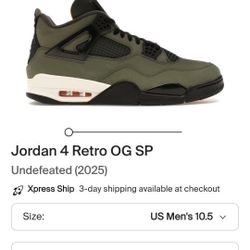 Jordan 4 Undefeated 2025