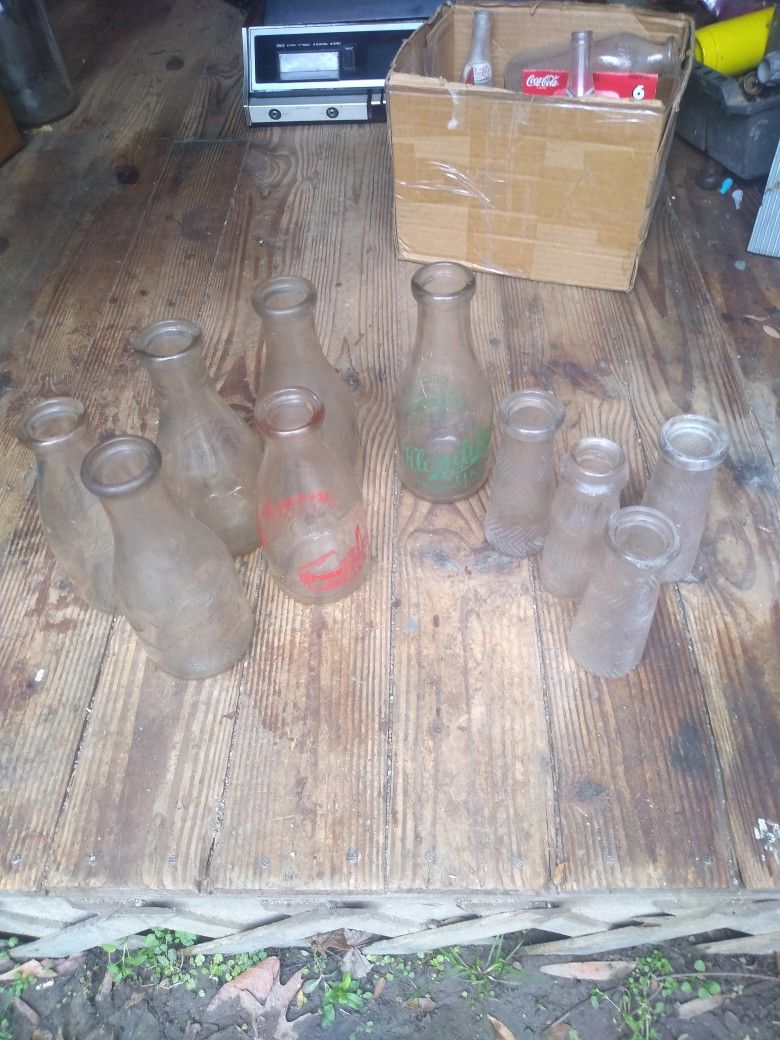 Vintage Milk Bottles
