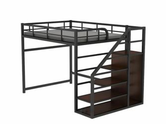 Full/queen loft bed frame