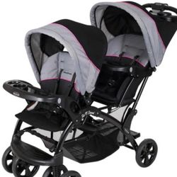 Baby Trend Black, Gray And Pink Stripe