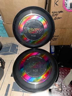 2x TOSY RGB Smart LED Flying Discs (Light-Up Frisbees) - 16 Million Colors
