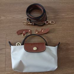 Longchamp white Leather Mini Bag