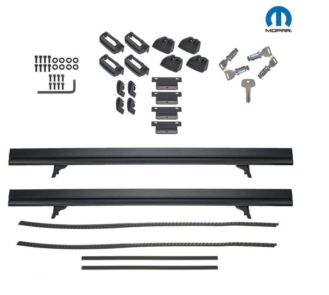 17-18 JEEP COMPASS NEW BODY STYLE LOCKABLE ROOF RACK CROSS RAILS KIT OEM MOPAR