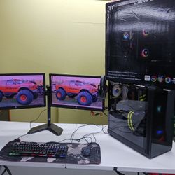 ALL TERRAIN Gaming PC CUSTOM Computer MEGA-SETUP DUAL 1080P MONITORS +1.5TB Windows 11Home 