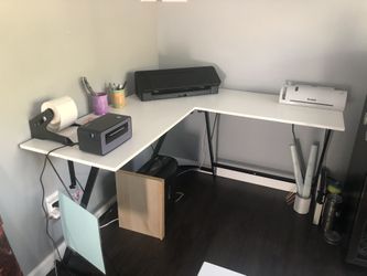 L Shaped Office Desk White