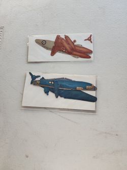 Vintage Paper Airplane Cut-Out Models Set of 2
