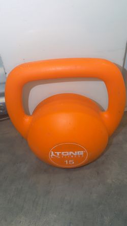 Tone Fitness Vinyl coated Kettlebell -15lbs