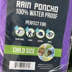 NEW! Rain Poncho ( Child and Adult Sizes)