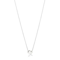 TIFFANY  Sterling Silver Paloma Picasso Loving Heart Pendant Necklace