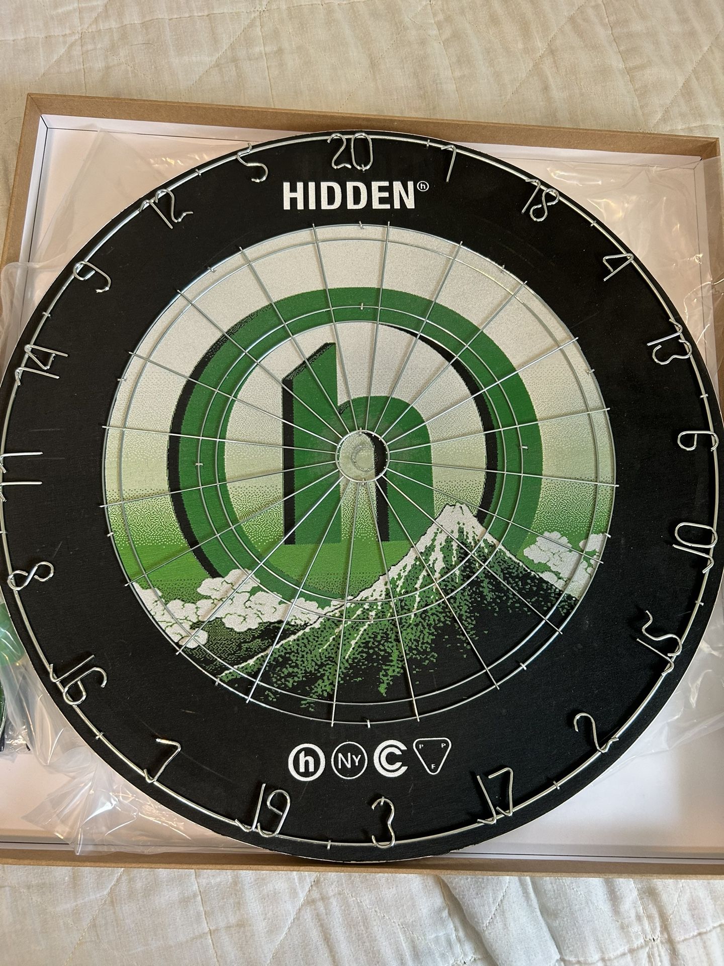 Hidden NY PPF Dart Board Green