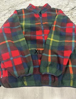 Men’s Half Zip Flannel Long Sleeve Shirt