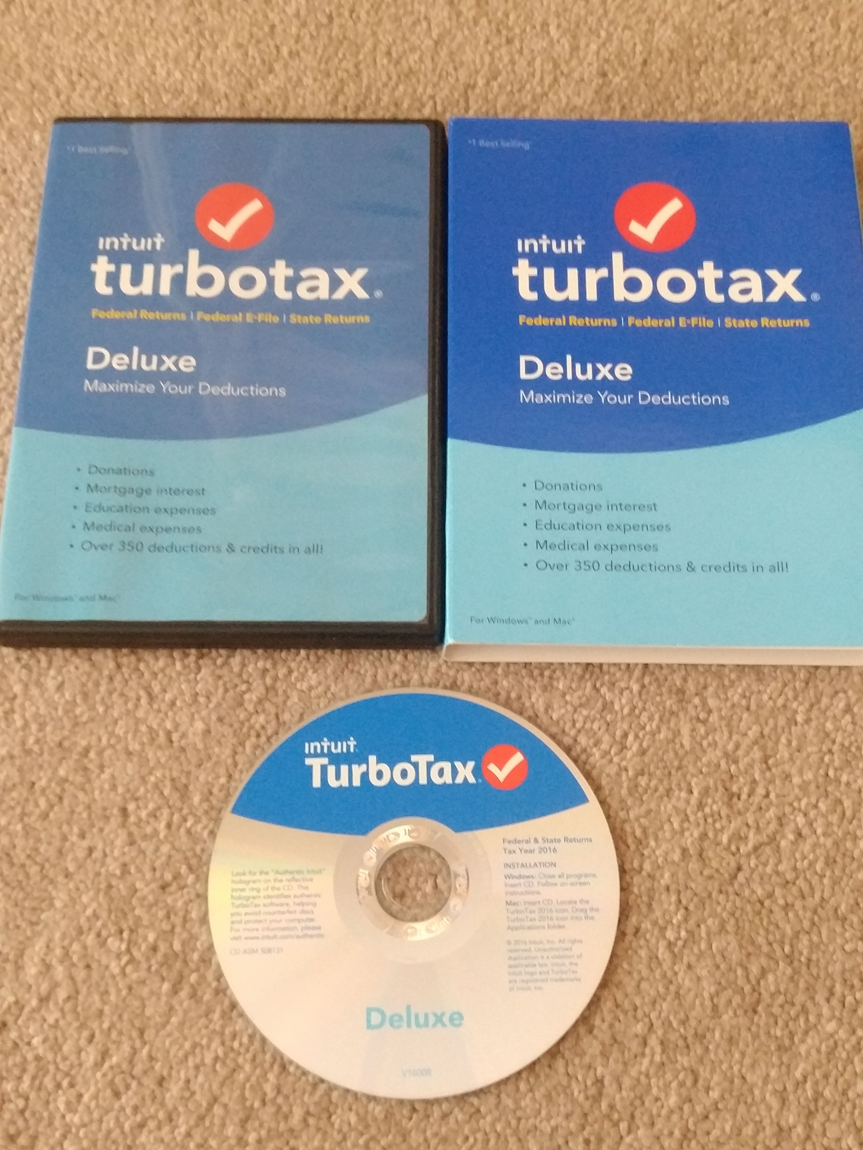 2016 TurboTax Deluxe - Used