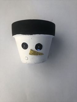 Terracotta Snowman Pot