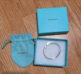 Discontinued Tiffany T Square Bracelet in Sterling Silver (Size Small)