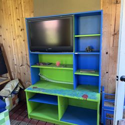 Perfect kids wall unit  complete with the Sony screen