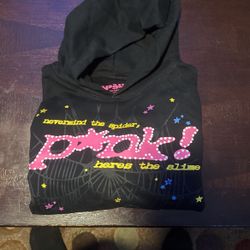 Sp5der P*nk Hoodie Black 