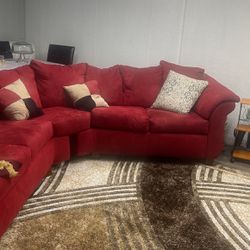 Red Corner Couch 