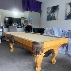 Pool Table 7ft ( Free Delivery & Set Up & New Color Felt Of Your Choice ) 