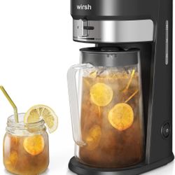 Wirsh Iced Coffee Maker, Iced Tea Maker with 85 Ounce Pitcher,Strength Control and Reusable Filter