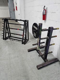 $130 this Pair Weight Plate and Dumbbell Storage Racks