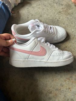 White and pink Nikes
