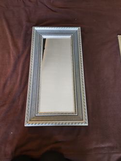 Silver frame mirror 12x24 in great condition