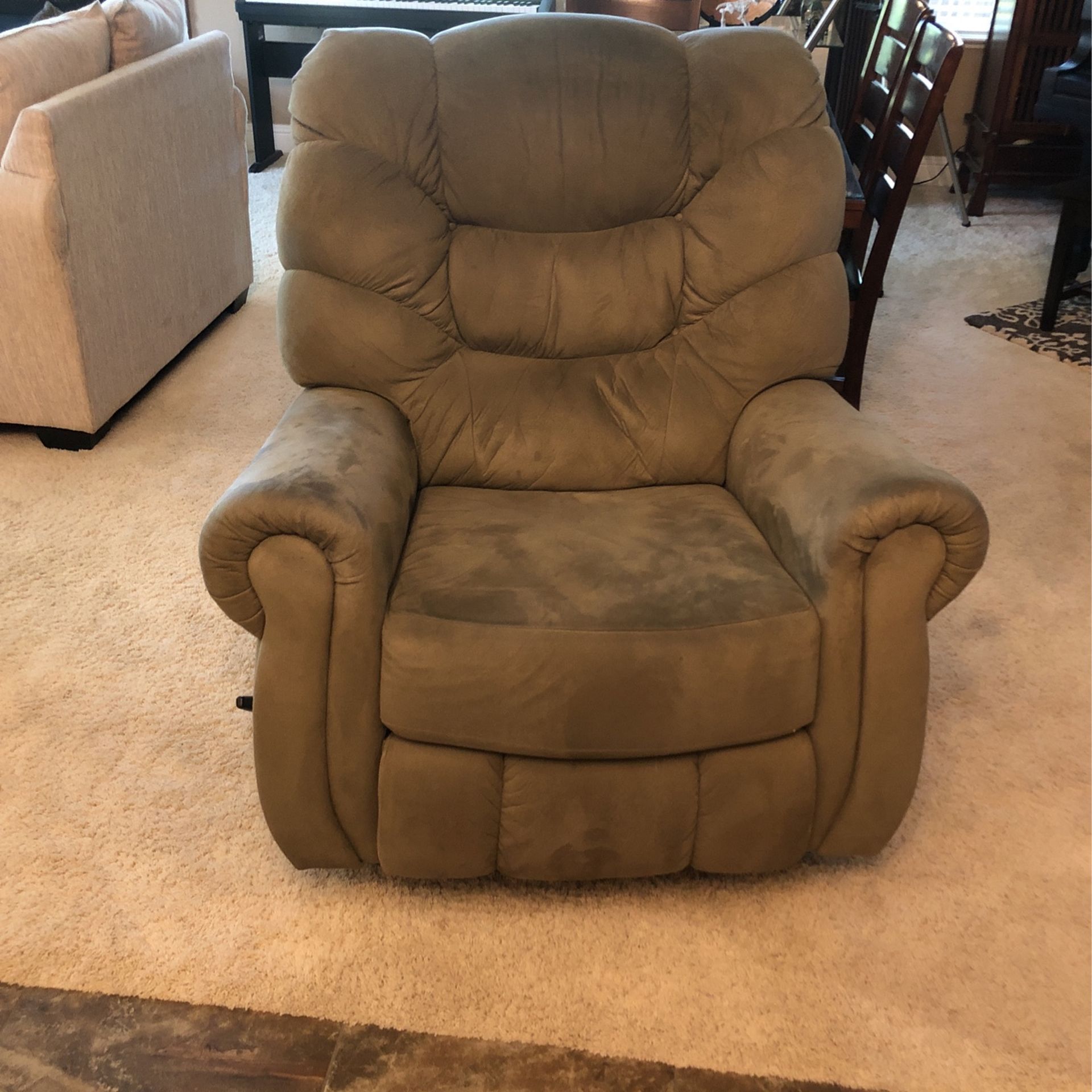 Green Microfiber Lazy boy Chair