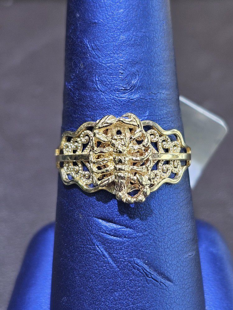 14kt YG Scorpion Ring. (C-1) SIZE 9. ASK FOR RYAN.