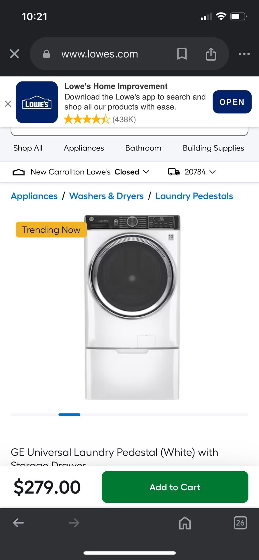 Laundry Pedestal