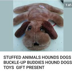Stuffed Animal hounds dogs buckle up buddy