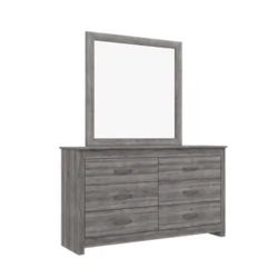 the Langston Grey Dresser and Mirror Set