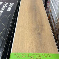 MSI Smitty Strong 30 mil x 9 in. x 48 in. Waterproof Click Lock Luxury Vinyl Plank Flooring (17.964 sq. ft./Case)