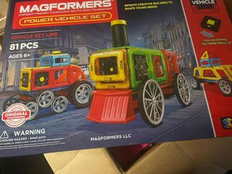 New Factory Sealed Magformers Power Vehicle 81 Piece Set 