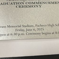  Graduation Ticket