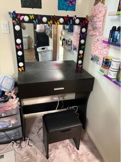 Vanity and stool