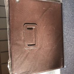 Leather iPad cover/stand-brown