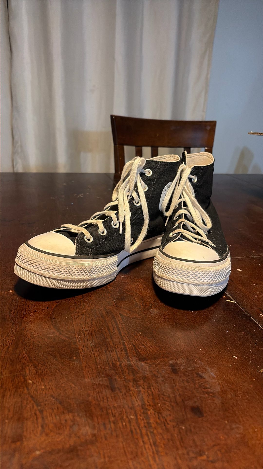 Black High Top Platform Converse