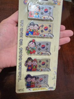 New Korea Fridge Magnets Set 5 Pack Traditional Hanbok Souvenir
