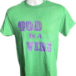 Customized Green “God Is A Vibe” T-shirt