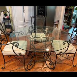 Glass Table W/4chairs