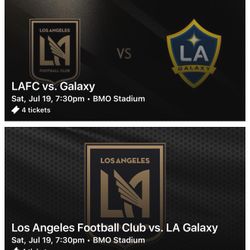 LAFC VS GALAXY  4 Tickets 