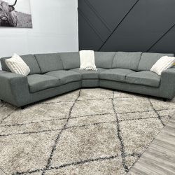 Modern Grey Sectional Couch - Free Delivery