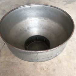 Vintage Galvanized Steel Milk Can Funnel With Removable Strainer Screen
