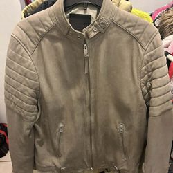 All Saints Cora Suede Bomber Leather Jacket