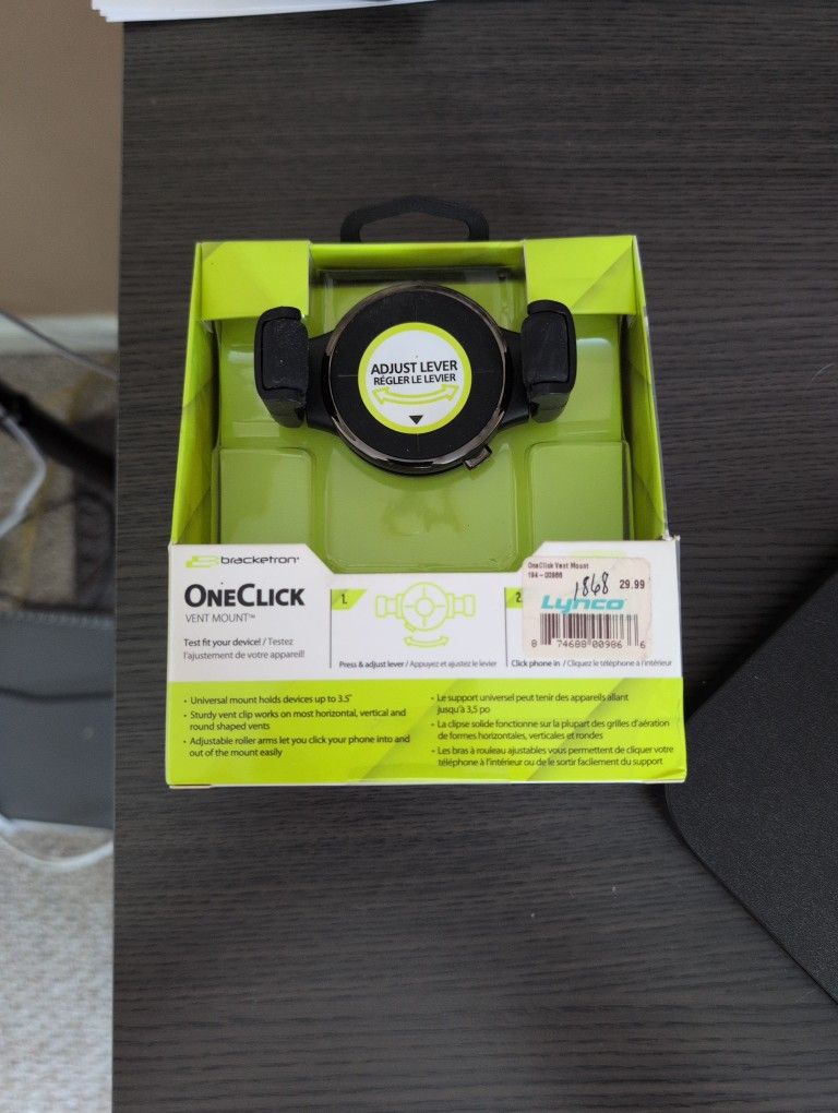 New Bracketron OneClick Car Phone Vent Mount
