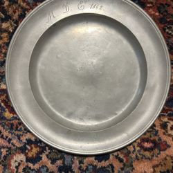 Antique Pewter Bowl 1832 Rare