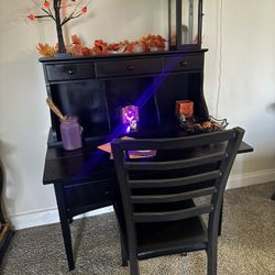 Spooky Historical Black Halloween Hutch