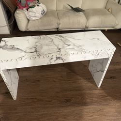 Desk Table White Marble